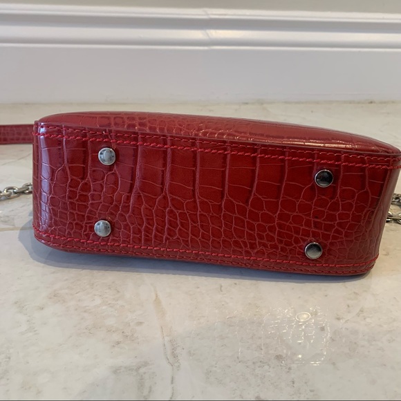 ZARA Printed Red Crossbody Bag W/Chain Strap - Picture 6 of 7